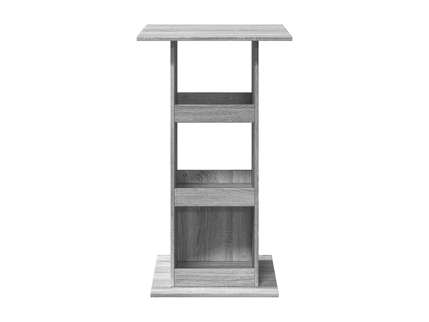 Mesa alta bar con almacenaje madera gris Sonoma 60x60x102 cm