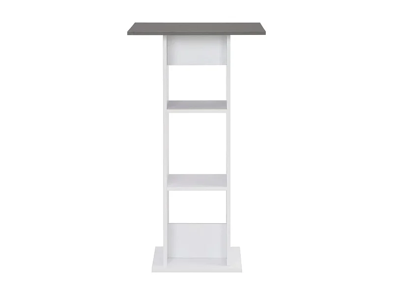 Mesa de bar 60x60x110 cm branco e antracite