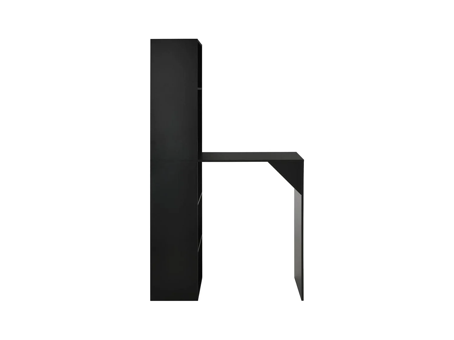 Table de bar avec armoire Noir 115 x 59 x 200 cm