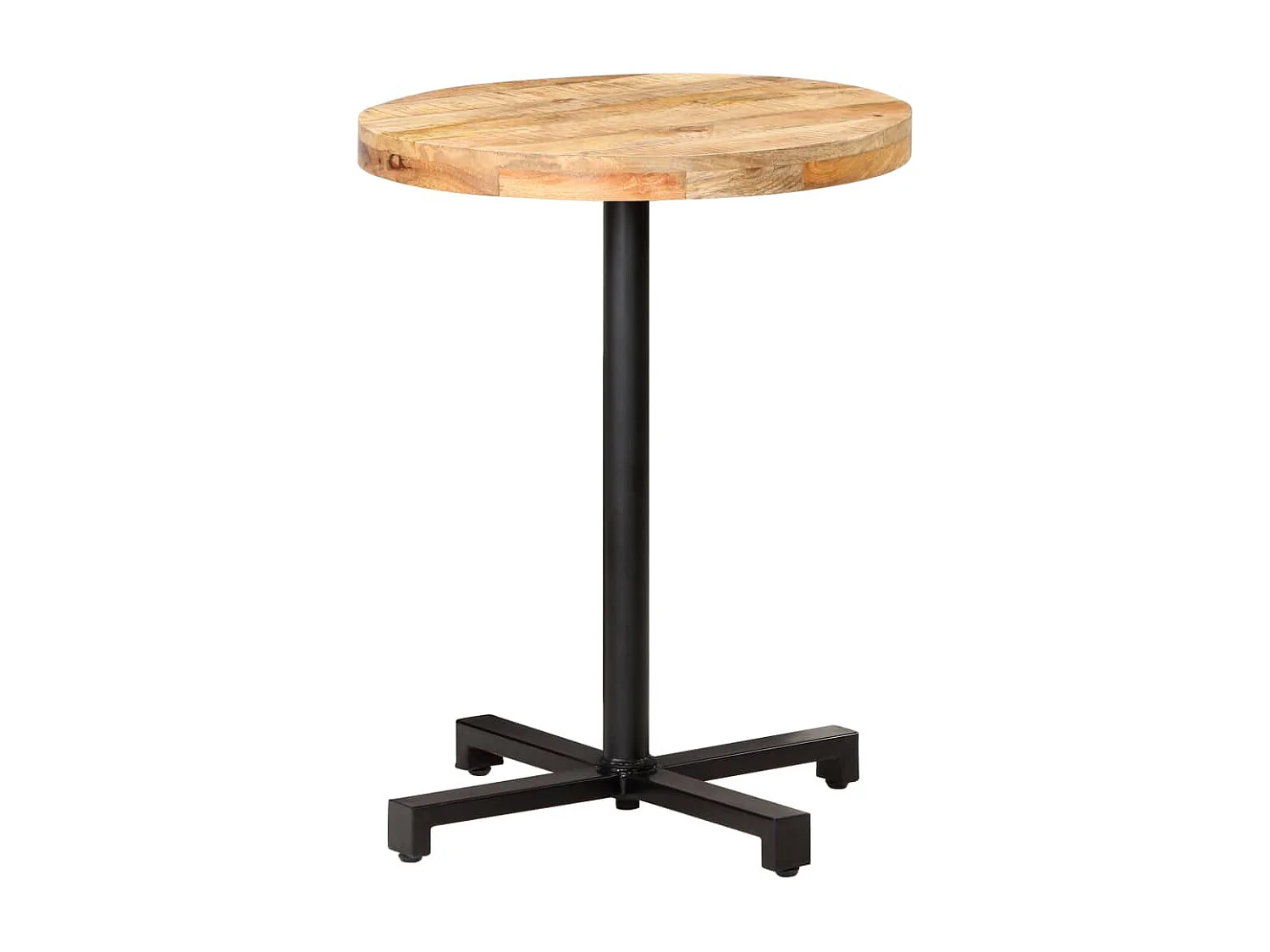 Mesa de bistrô redonda Ø60x75 cm madeira de mangueira áspera