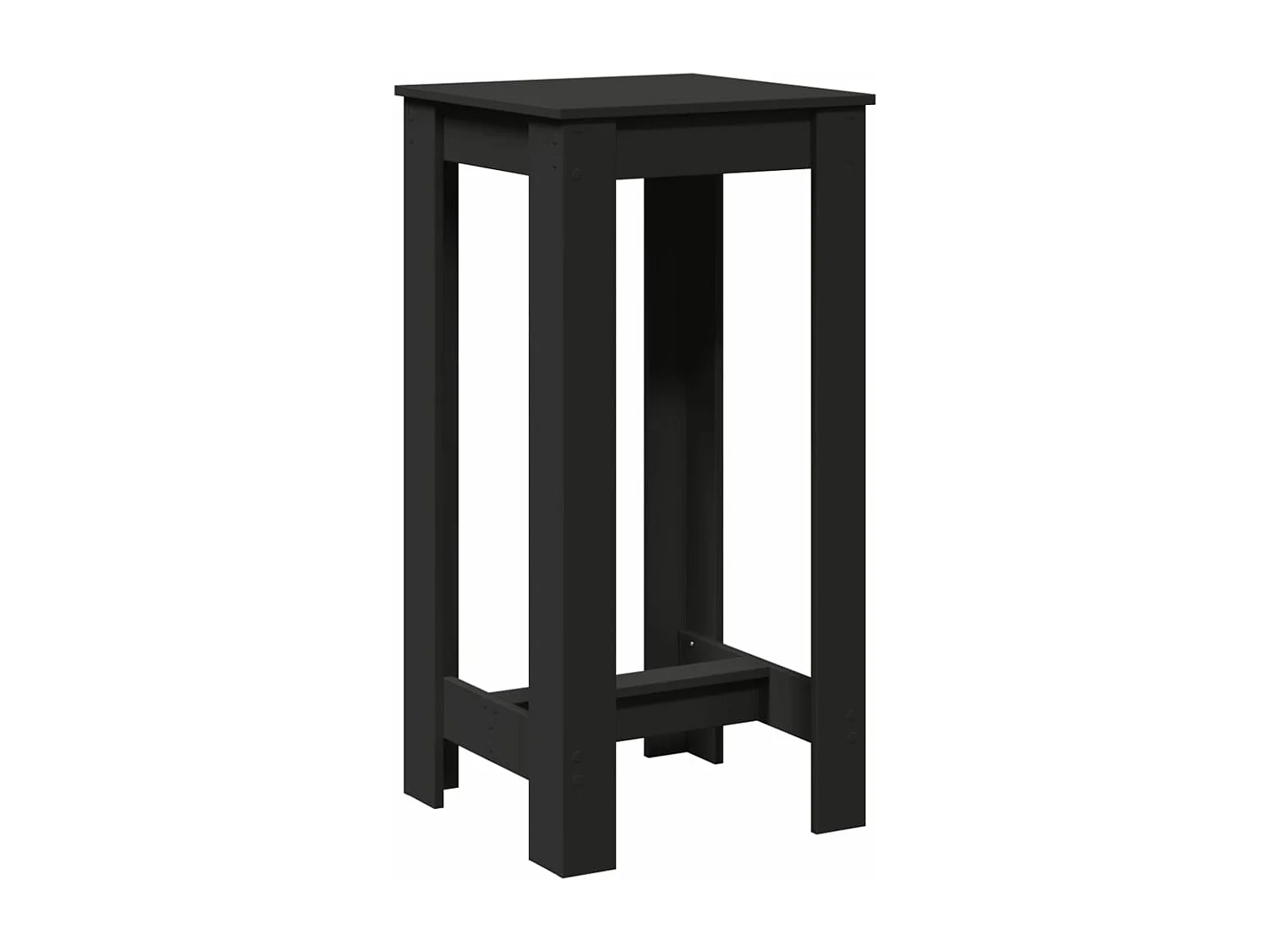 Table de bar noir 51x50x103,5 cm bois d'ingénierie