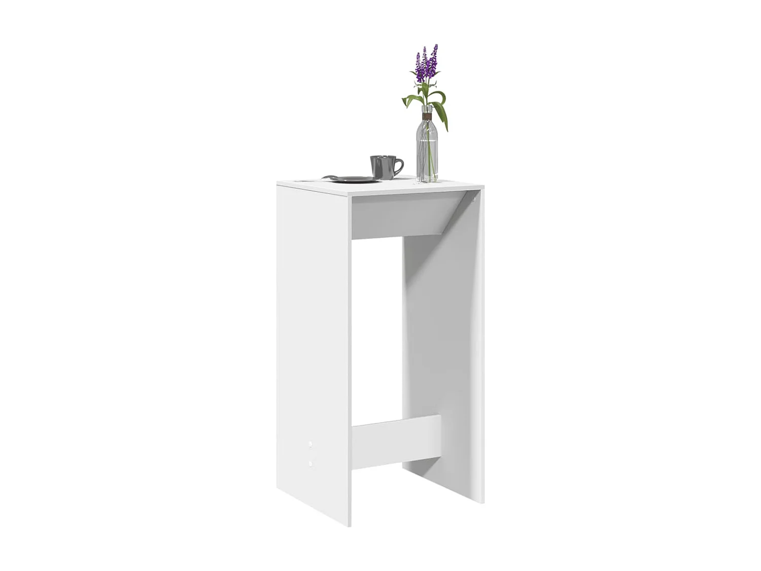 Table de bar blanc 51x50x103,5 cm bois d'ingénierie