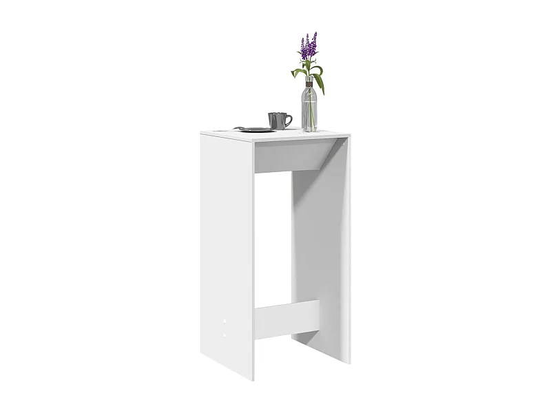 Table de bar blanc 51x50x103,5 cm bois d'ingénierie