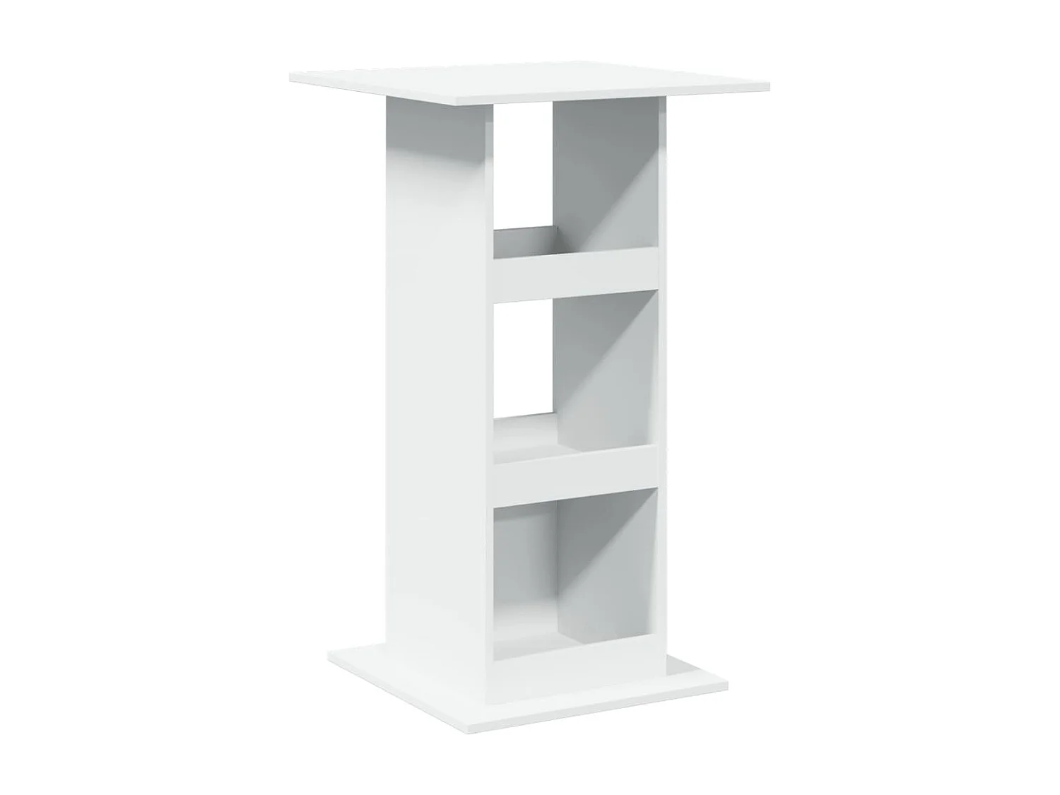 Bartafel met opbergruimte 60x60x102 cm bewerkt hout wit