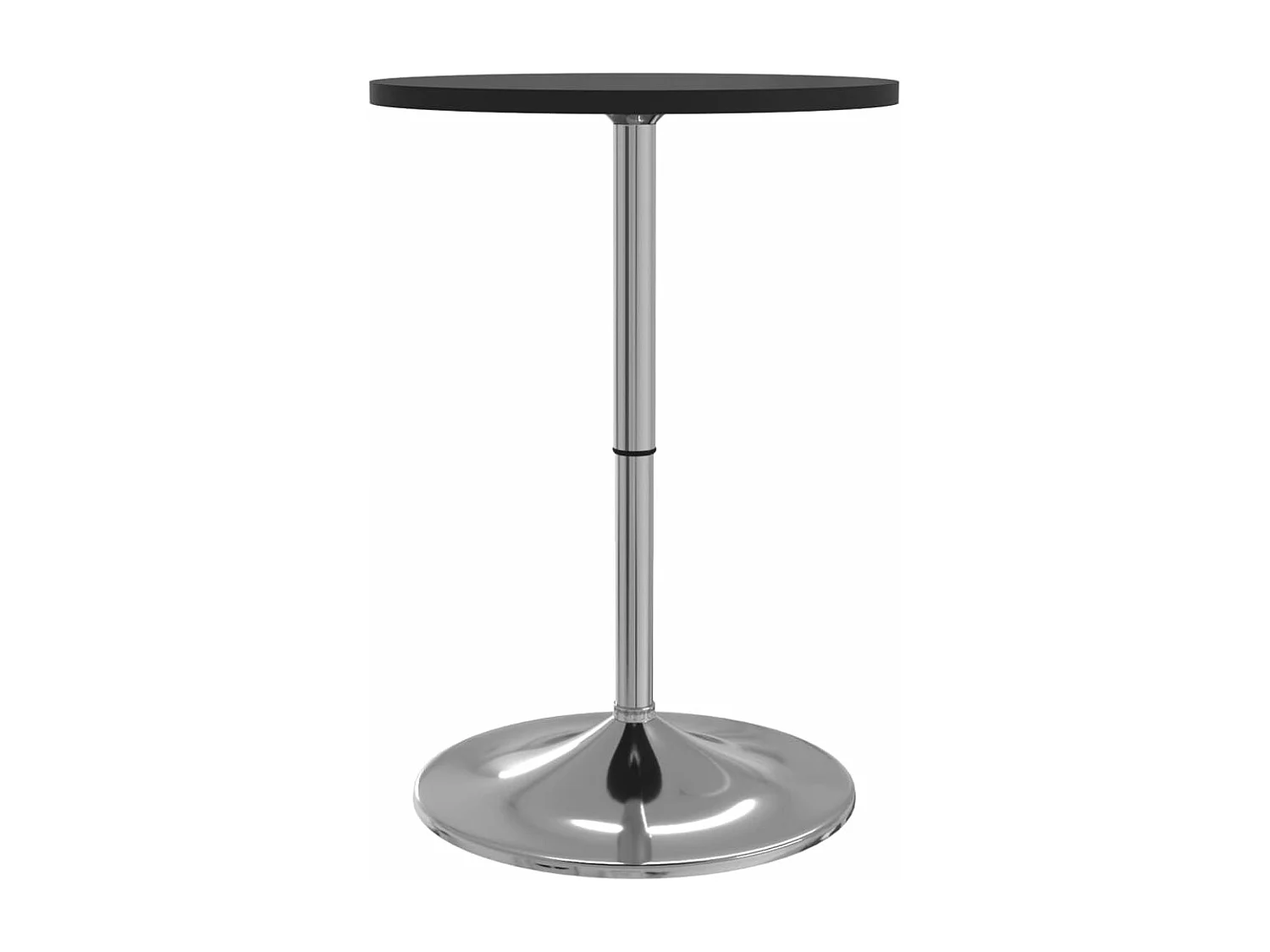 Mesa de bar 50x50x90 cm derivados de madeira/aço cromado preto