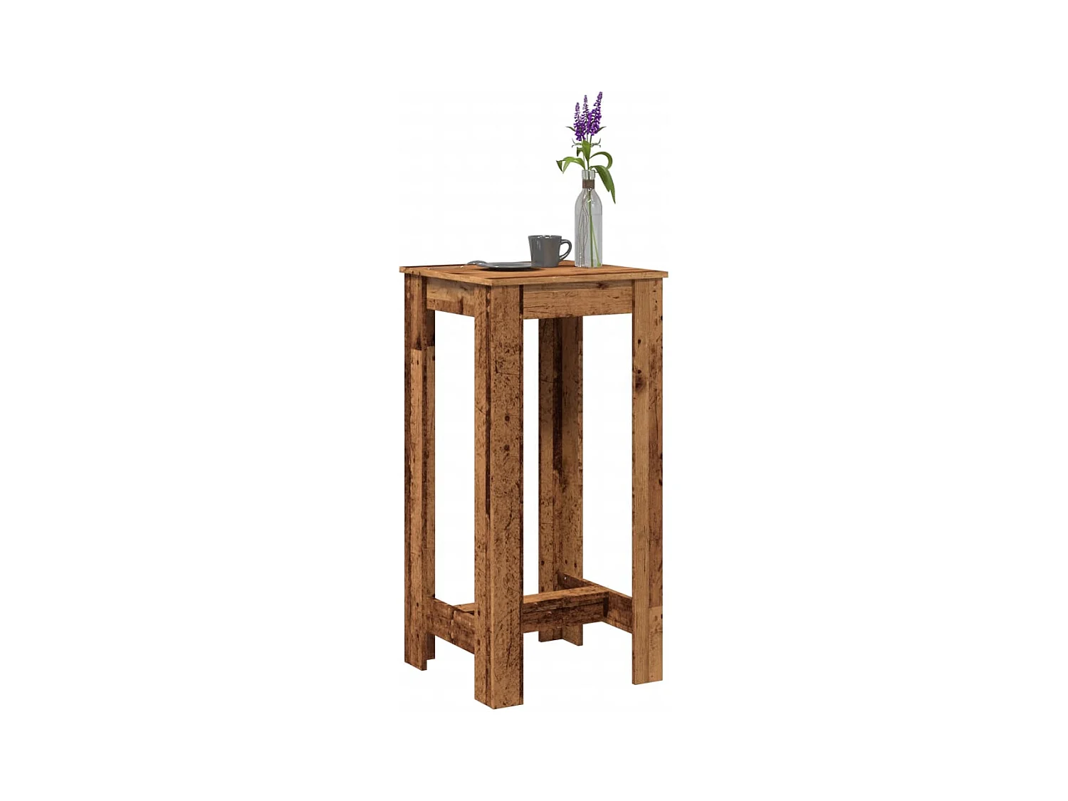 Table de bar vieux bois 51x50x103,5 cm bois d'ingénierie