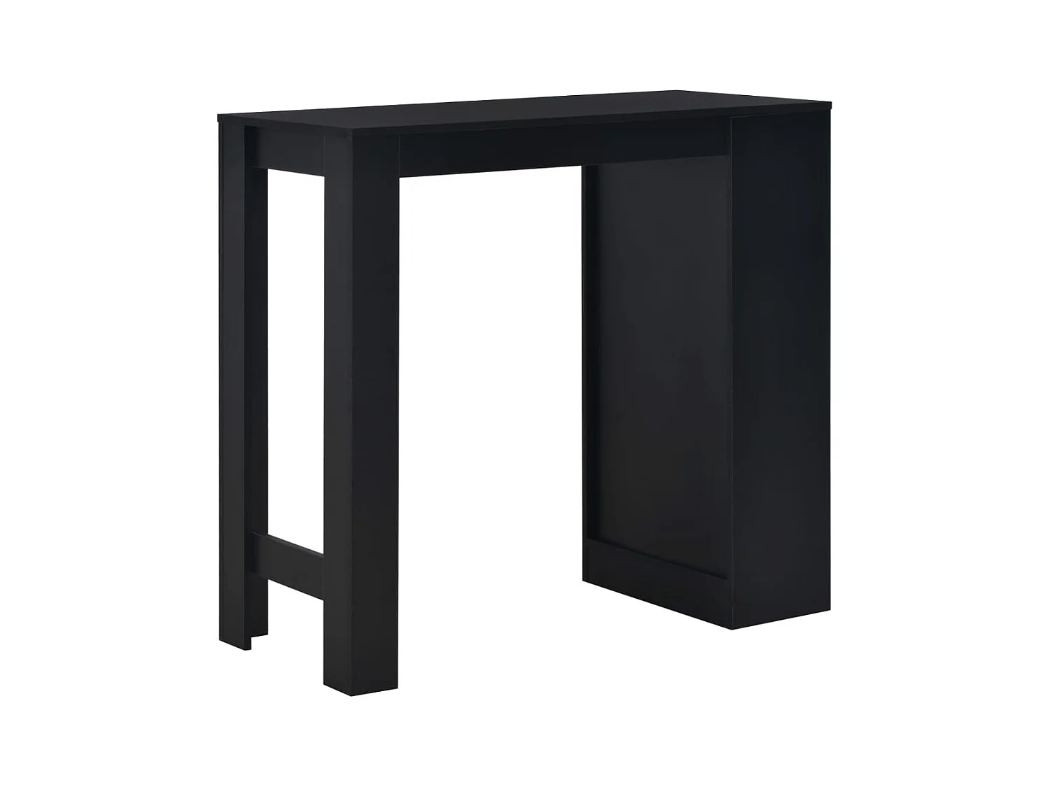 Table de bar avec étagère Noir 110x50x103 cm