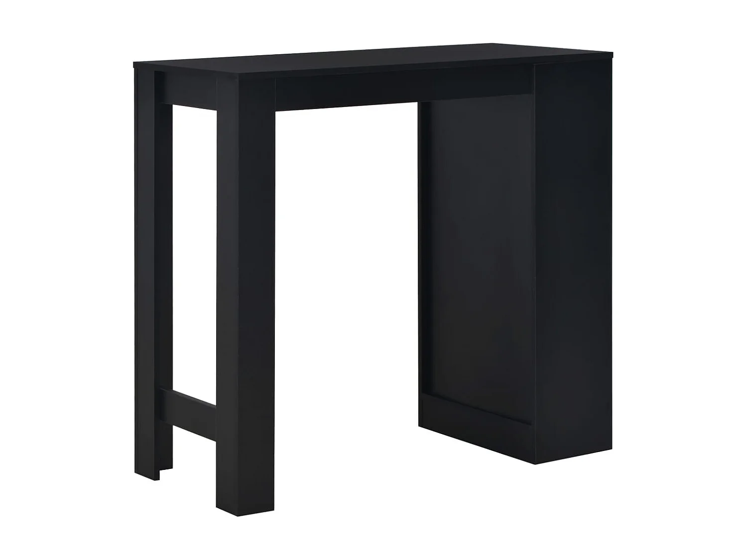 Table de bar avec étagère Noir 110x50x103 cm