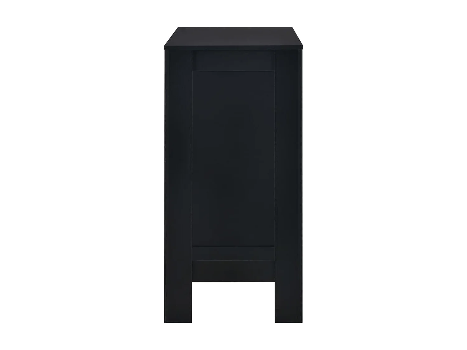 Table de bar avec étagère Noir 110x50x103 cm