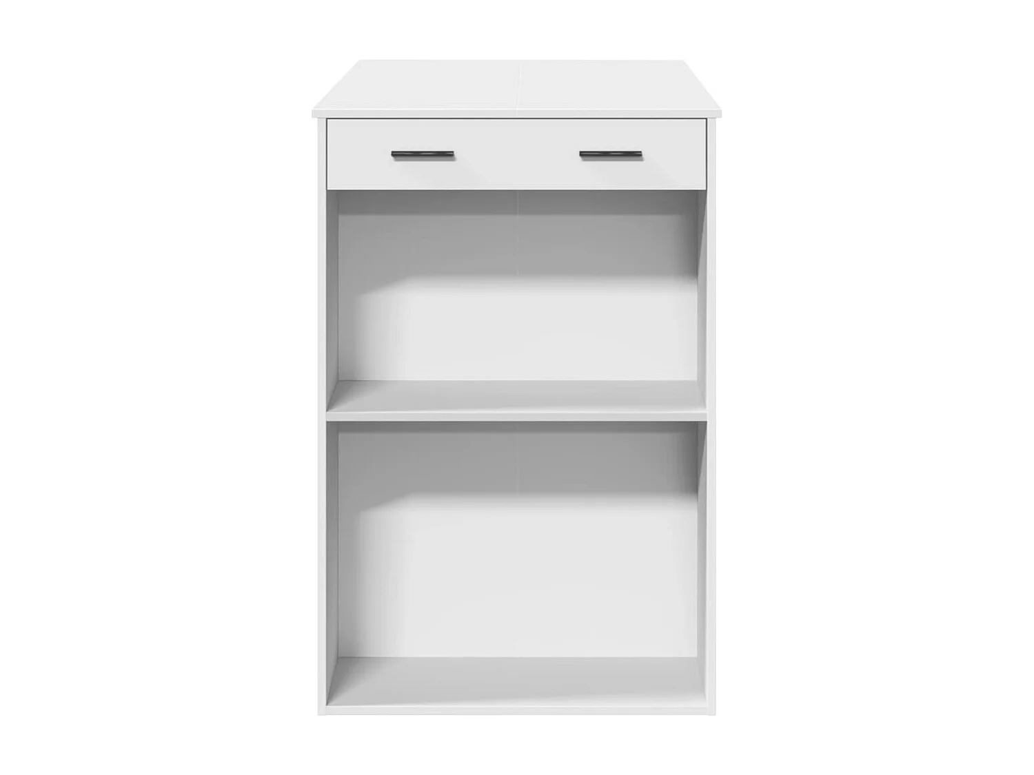 Table de bar blanc 102x70x103,5 cm bois d'ingénierie