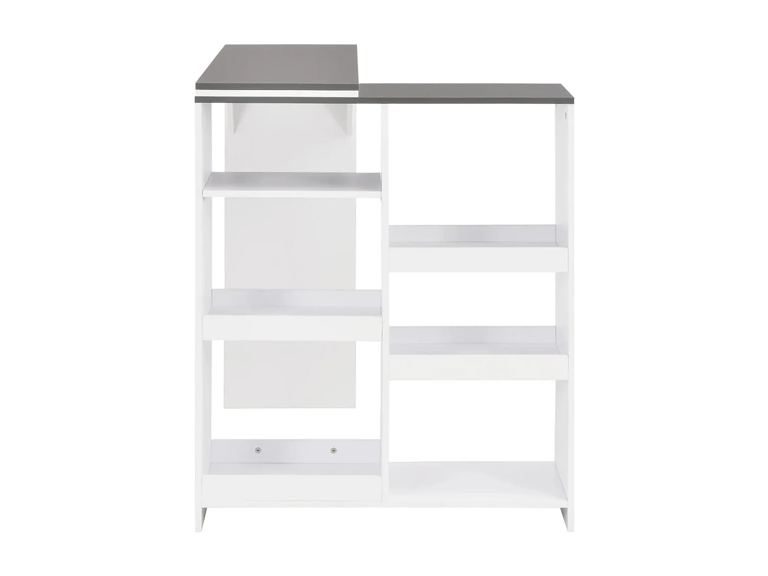 Bartafel met verplaatsbaar schap 138x39x110 cm wit