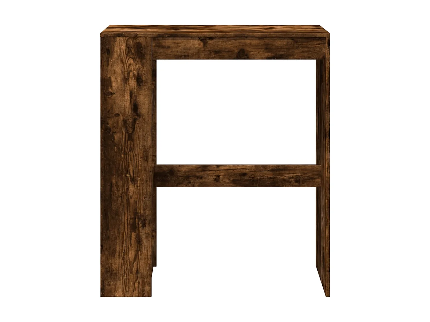 Mesa de bar com prateleiras derivados de madeira carvalho fumado