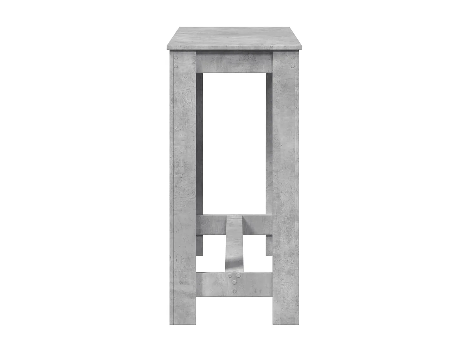 Table de bar gris béton 102x50x103,5 cm bois d'ingénierie