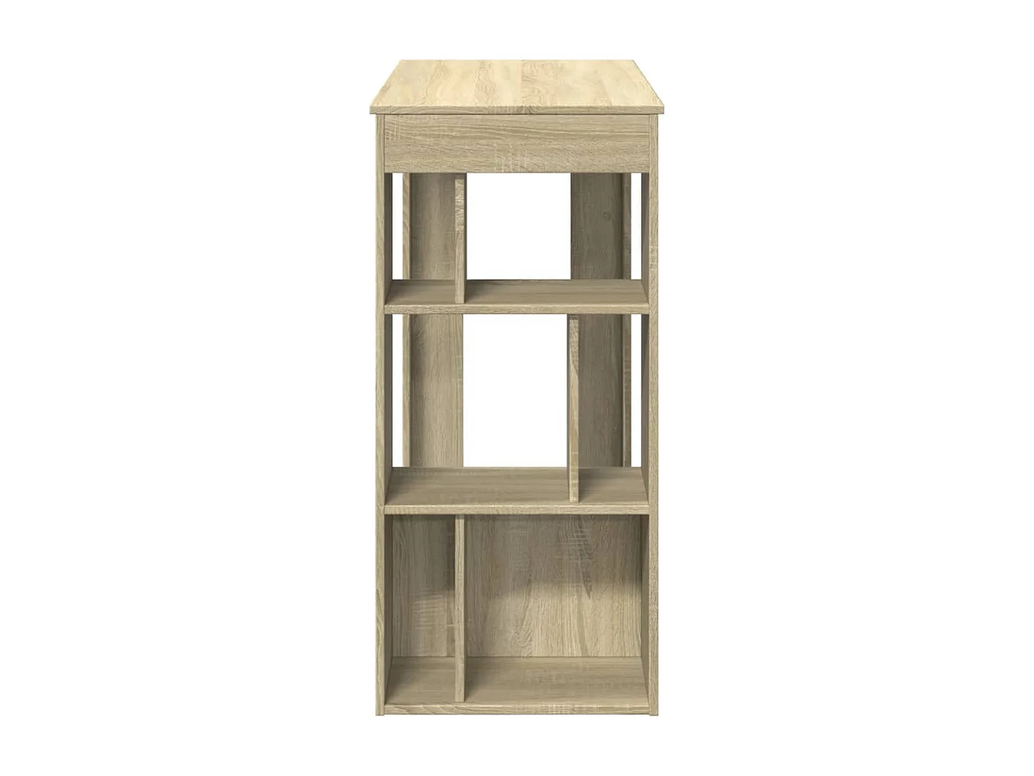 Table de bar avec étagères chêne sonoma bois d'ingénierie