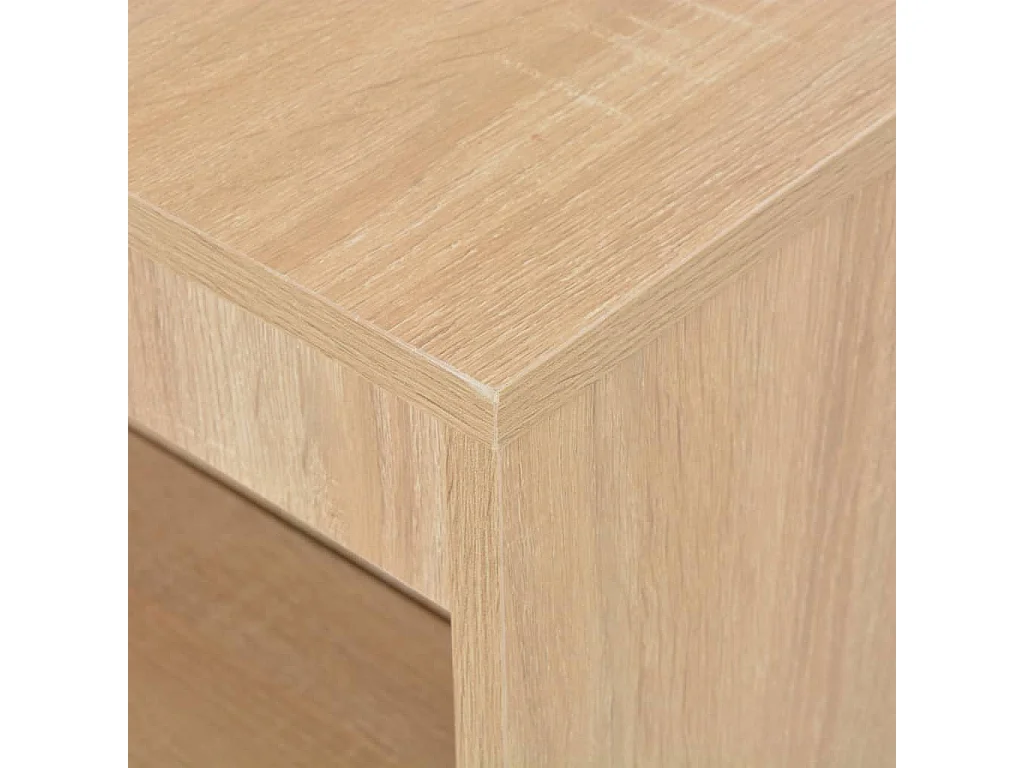 Mesa de bar con estantería color roble 110x50x103 cm