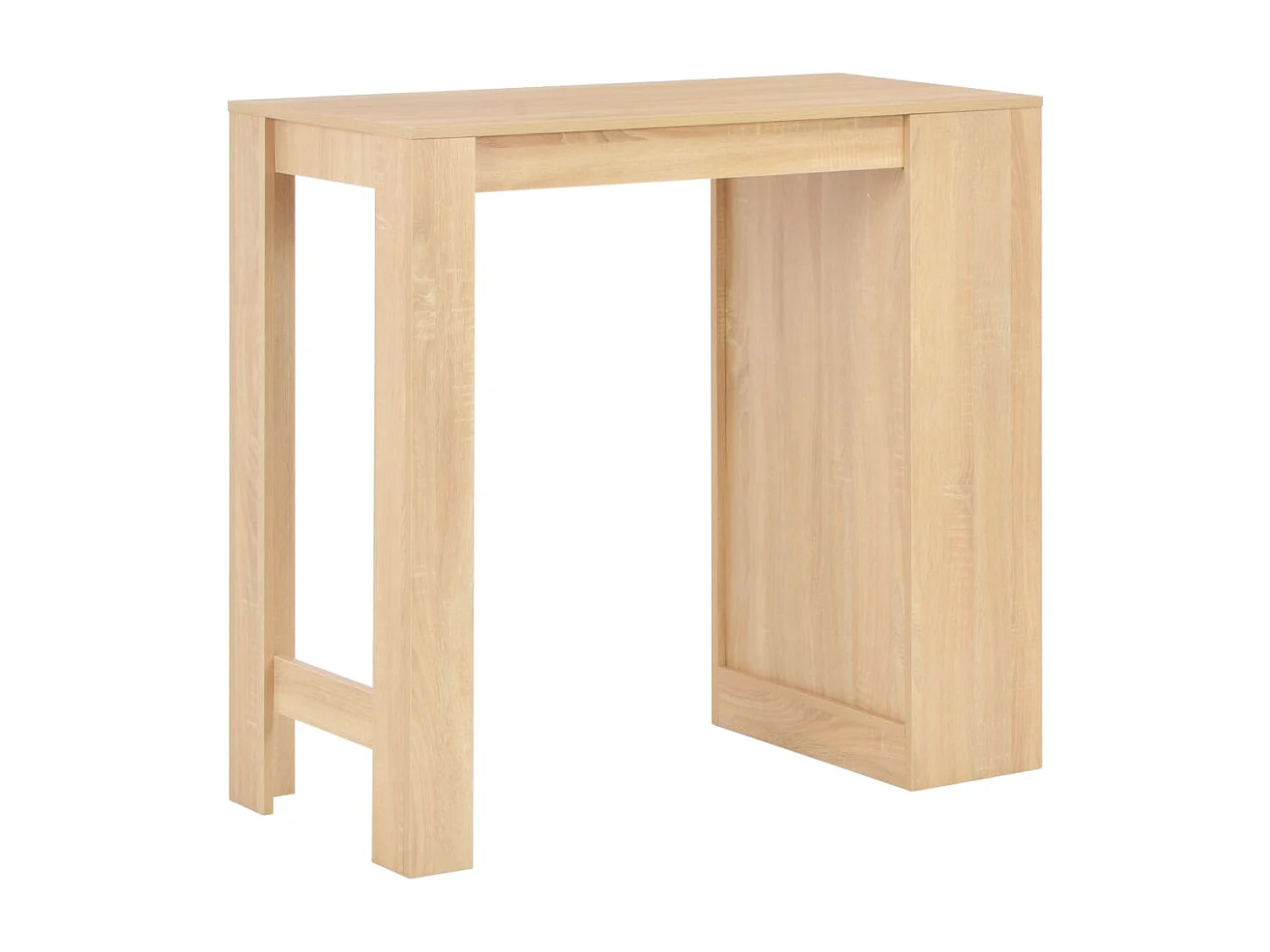 Table de bar avec étagère Chêne 110x50x103 cm