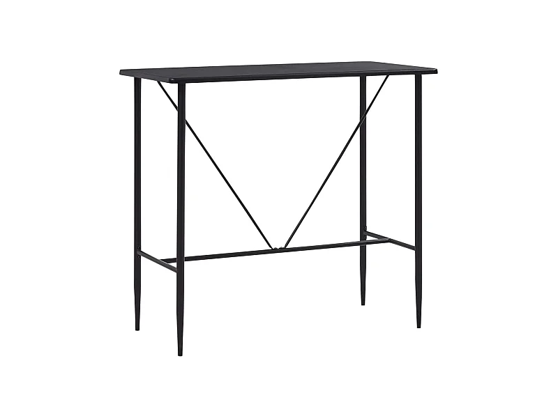 Mesa alta de cocina MDF negro 120x60x110 cm