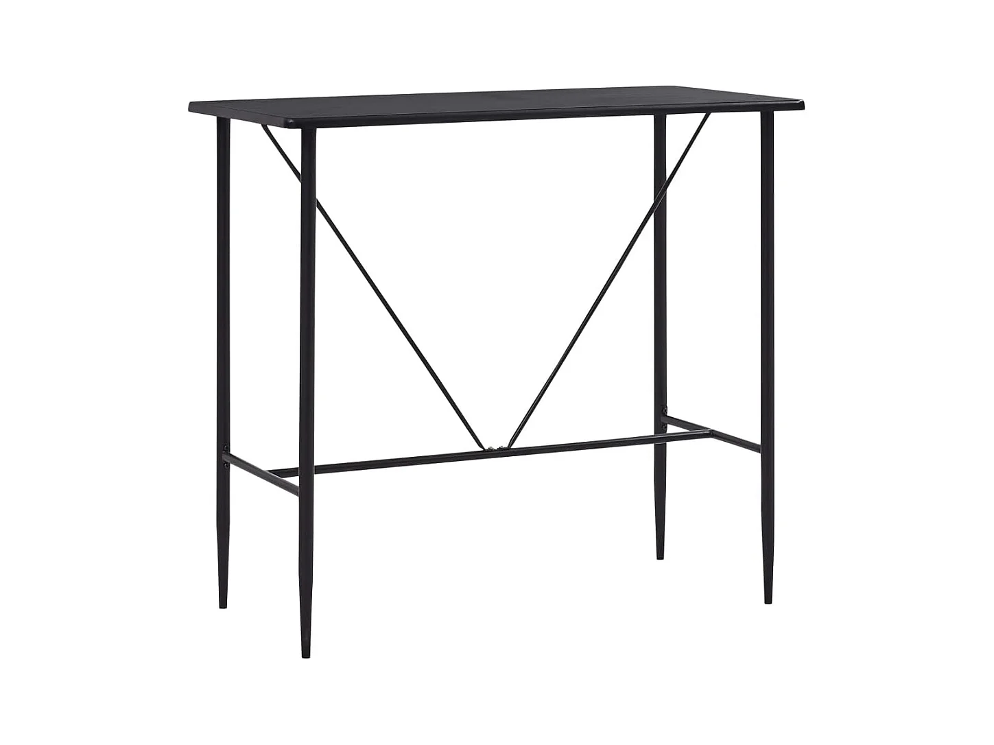 Table de bar Noir 120x60x110 cm MDF