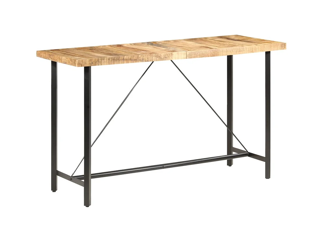 Table de bar 180x70x107 cm Bois de manguier brut