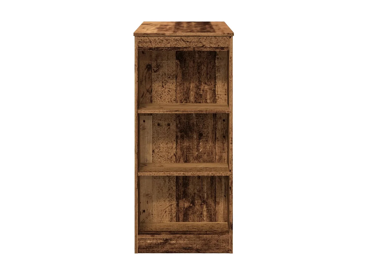 Table de bar avec étagères vieux bois bois d'ingénierie
