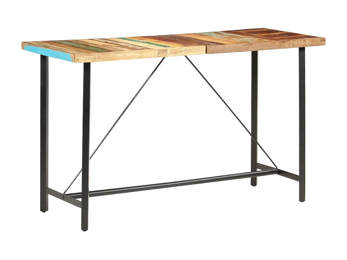 Bartafel 180x70x107 cm massief gerecycled hout