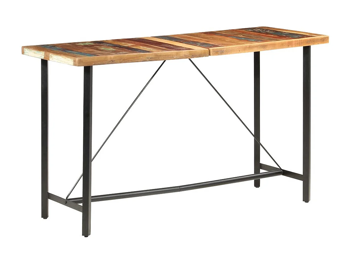 Bartafel 180x70x107 cm massief gerecycled hout