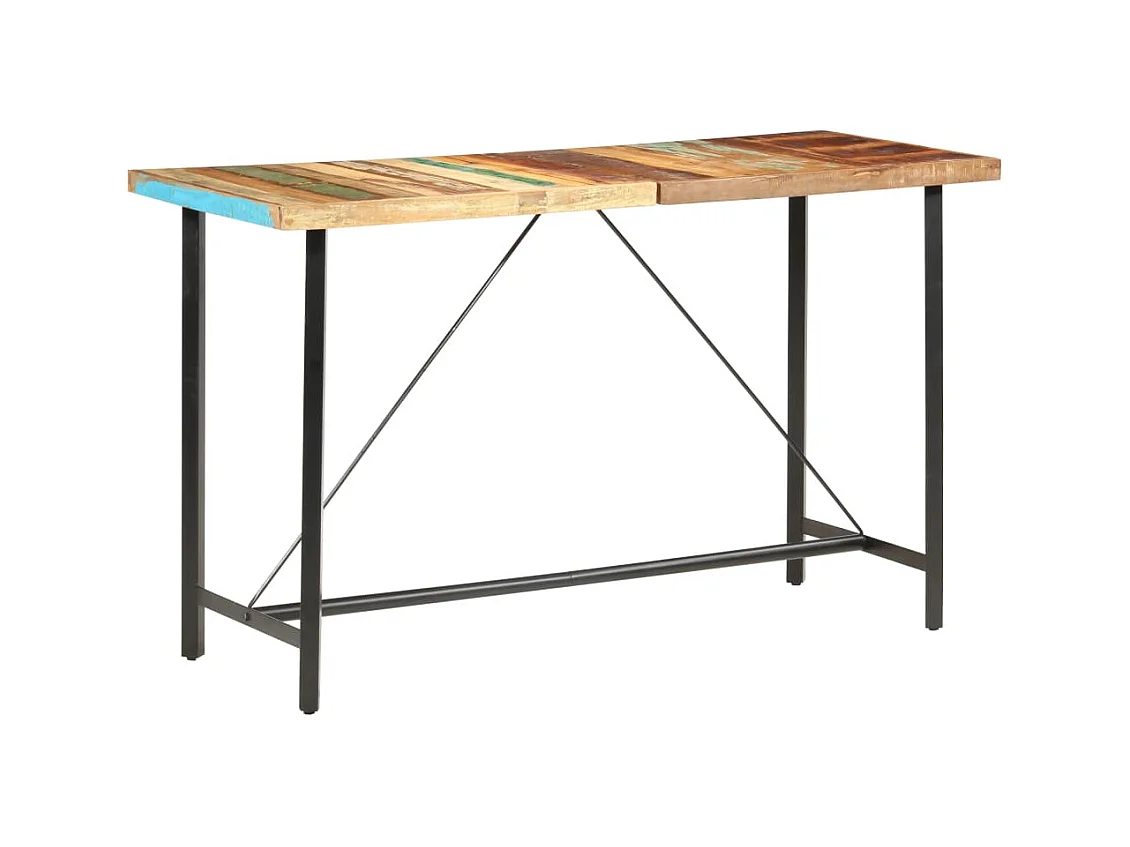 Table de bar 180x70x107 cm Bois de récupération solide