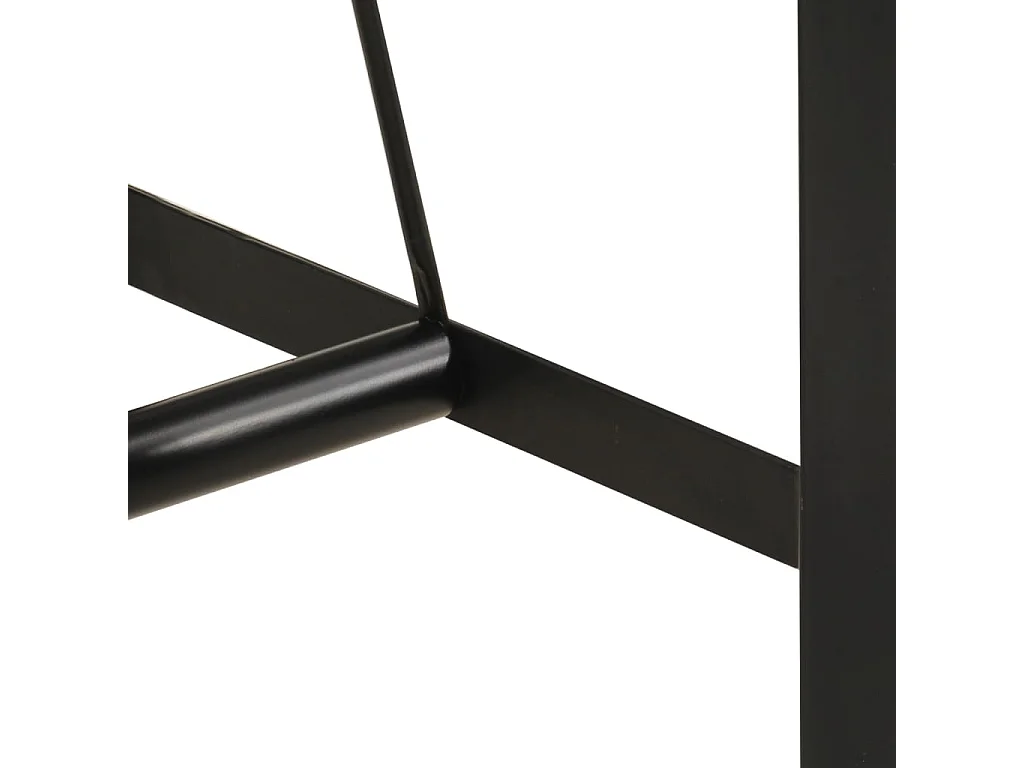 Mesa alta de hierro y madera maciza reciclada 150x70x107 cm