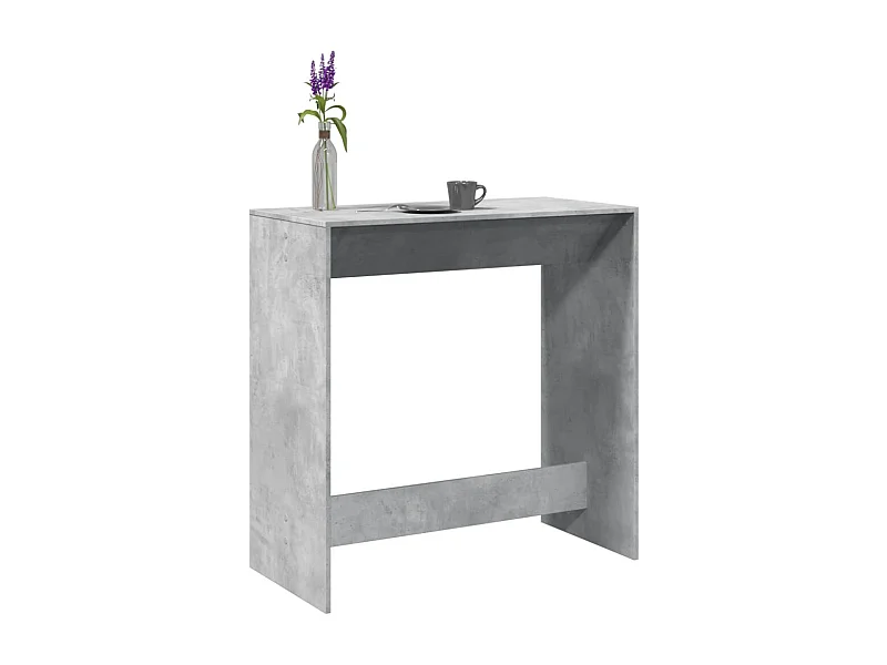 Mesa alta de bar madera ingeniería gris hormigón 102x50x103,5cm