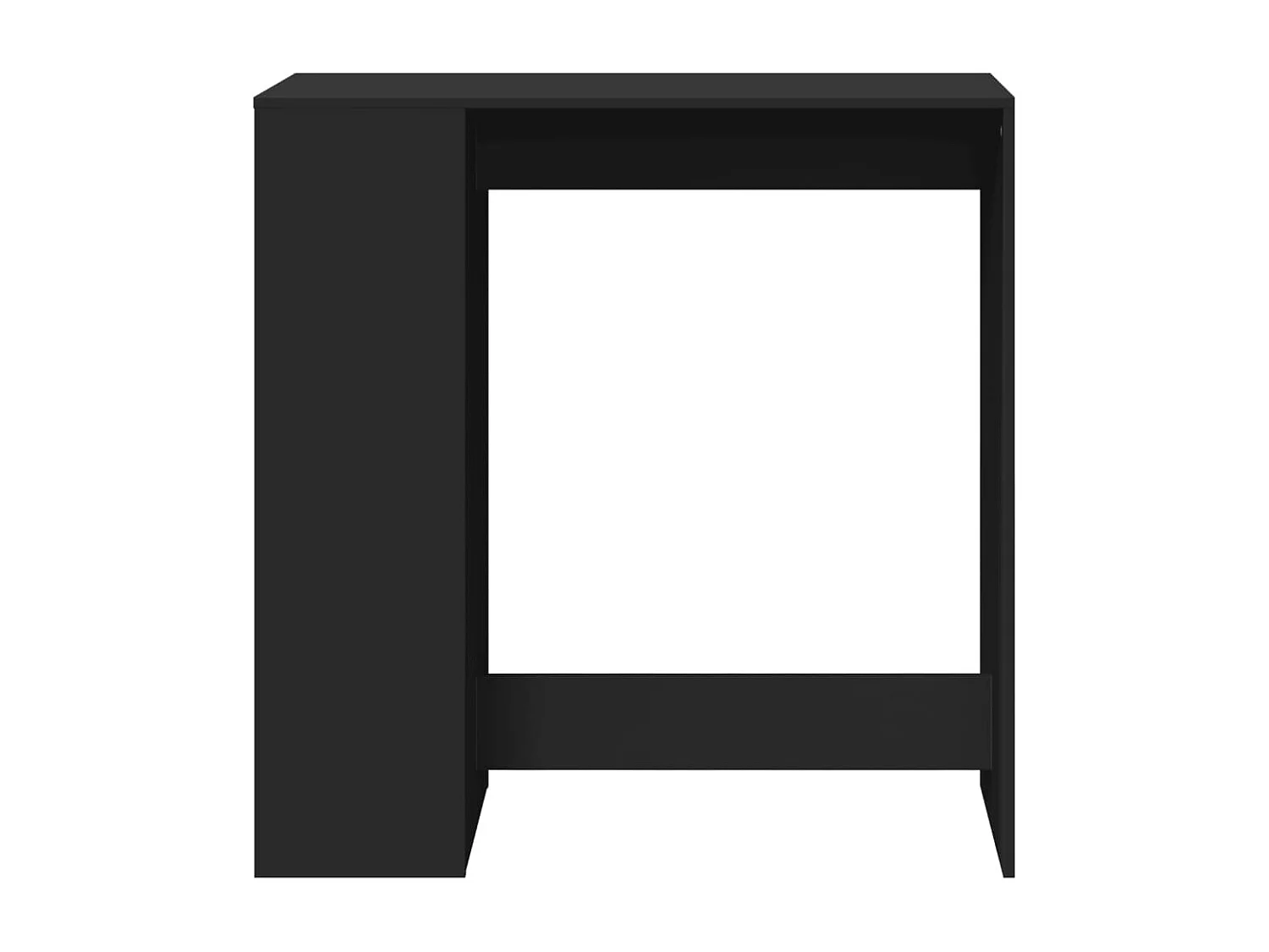 Mesa de bar com prateleiras derivados de madeira preto