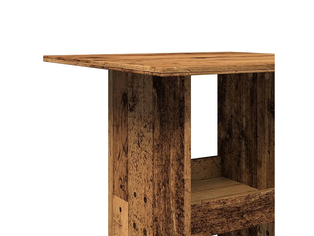 Bartafel met opbergruimte 60x60x102 cm hout oud houtkleur
