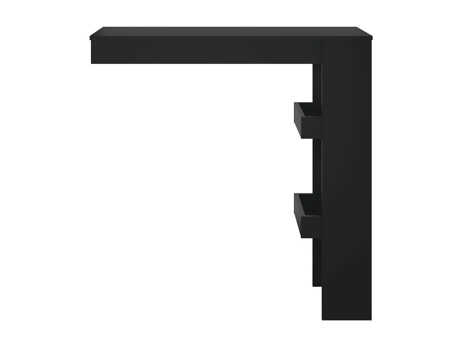 Bartafel wandgemonteerd 102x45x103,5 cm bewerkt hout zwart