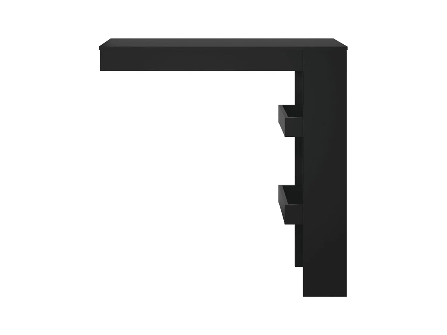 Table de bar murale Noir 102x45x103,5 cm Bois d'ingénierie