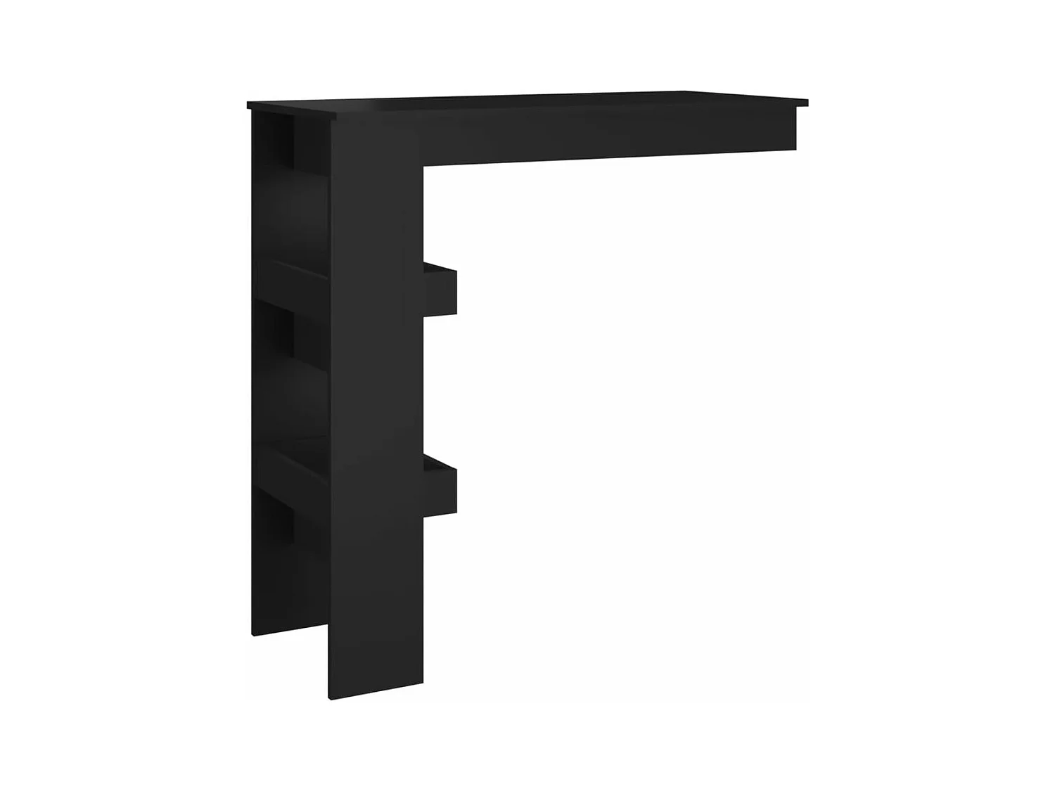 Table de bar murale Noir 102x45x103,5 cm Bois d'ingénierie