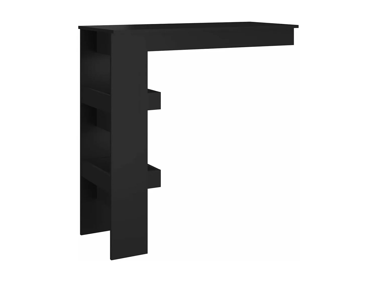 Mesa de bar de pared madera contrachapada negro 102x45x103,5cm