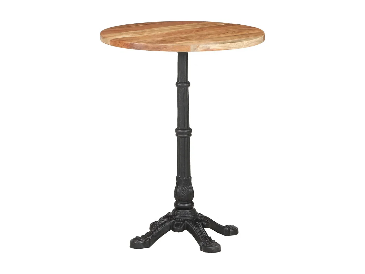 Mesa de bistrô Ø60x76 cm madeira de acácia maciça