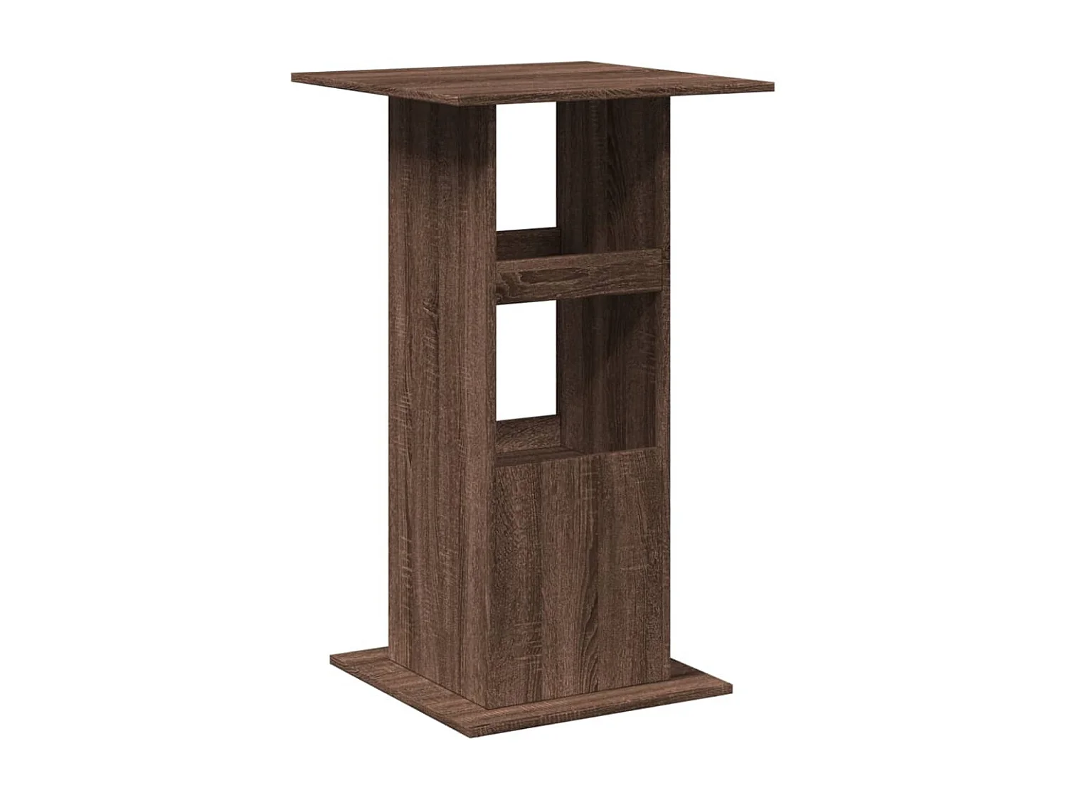 Bartafel met opbergruimte 60x60x102 cm hout bruin eikenkleur
