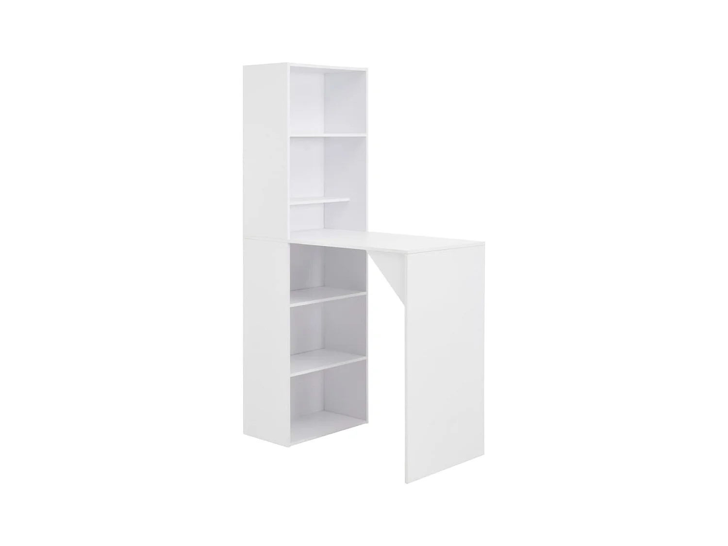 Table de bar avec armoire Blanc 115 x 59 x 200 cm