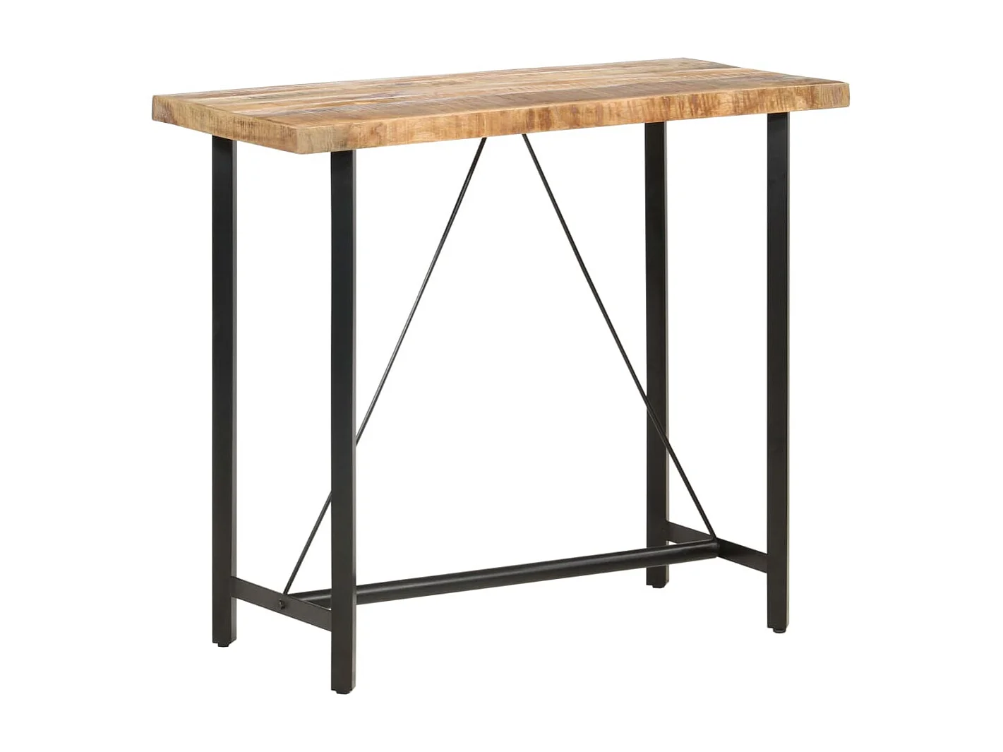 Table de bar 120x58x107 cm Bois de manguier brut