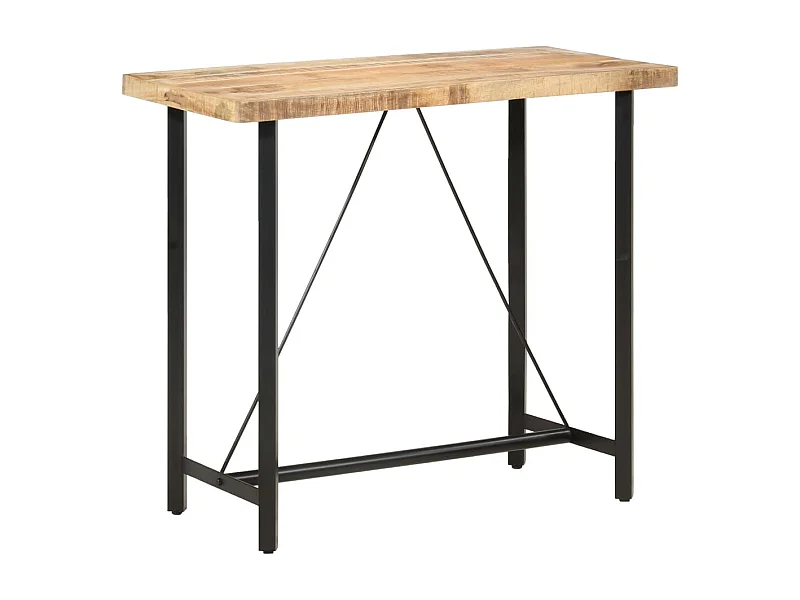 Table de bar 120x58x107 cm Bois de manguier brut