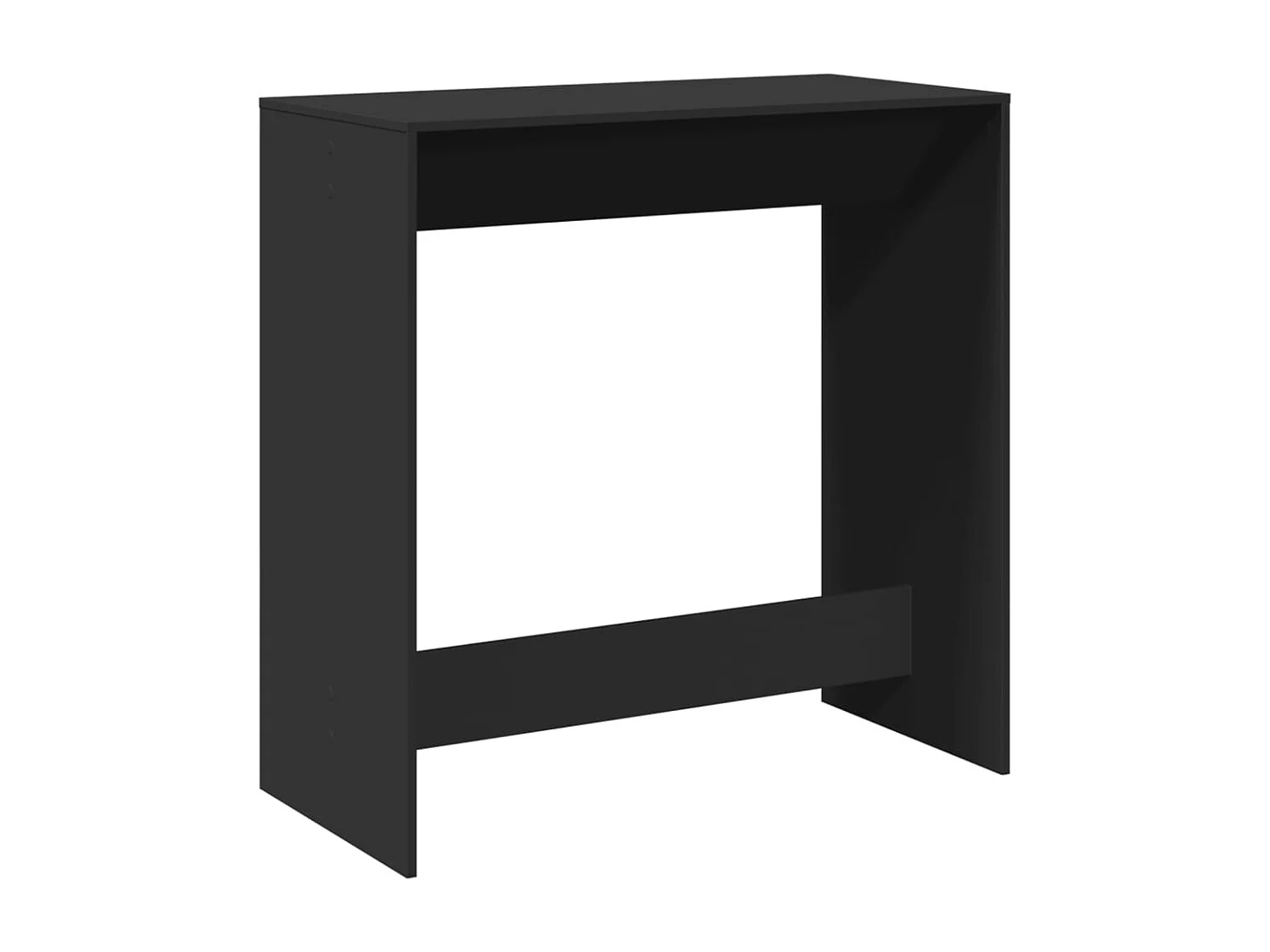 Table de bar noir 102x50x103,5 cm bois d'ingénierie
