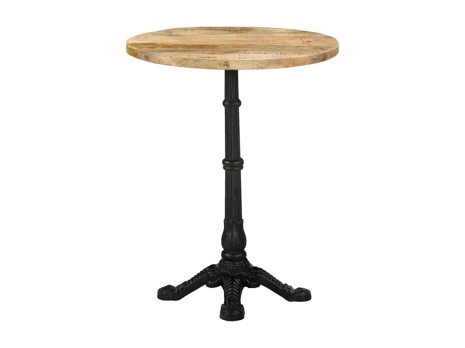 Mesa bistrô Ø60x76 cm madeira de mangueira áspera