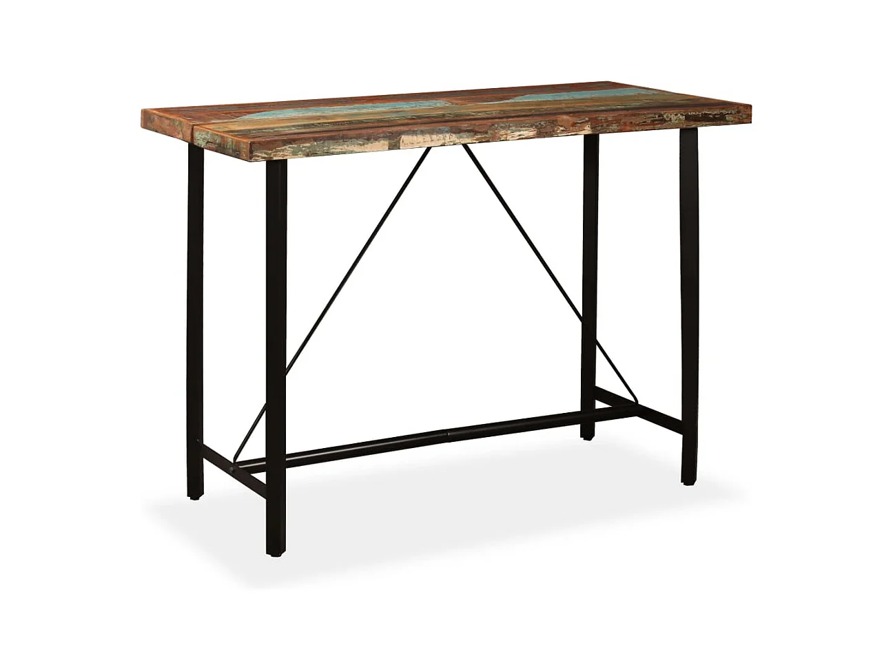 Table de bar Bois massif de récupération 150 x 70 x 107 cm