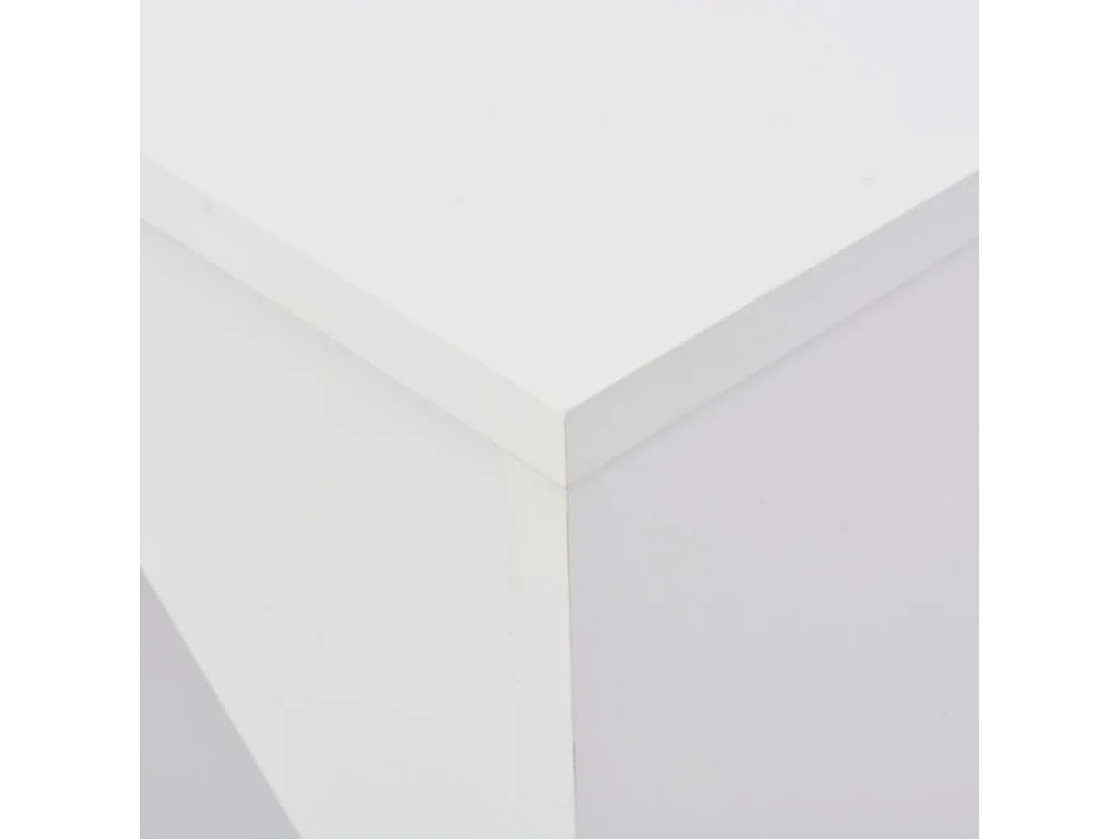 Bartafel met verplaatsbaar schap 138x39x110 cm wit