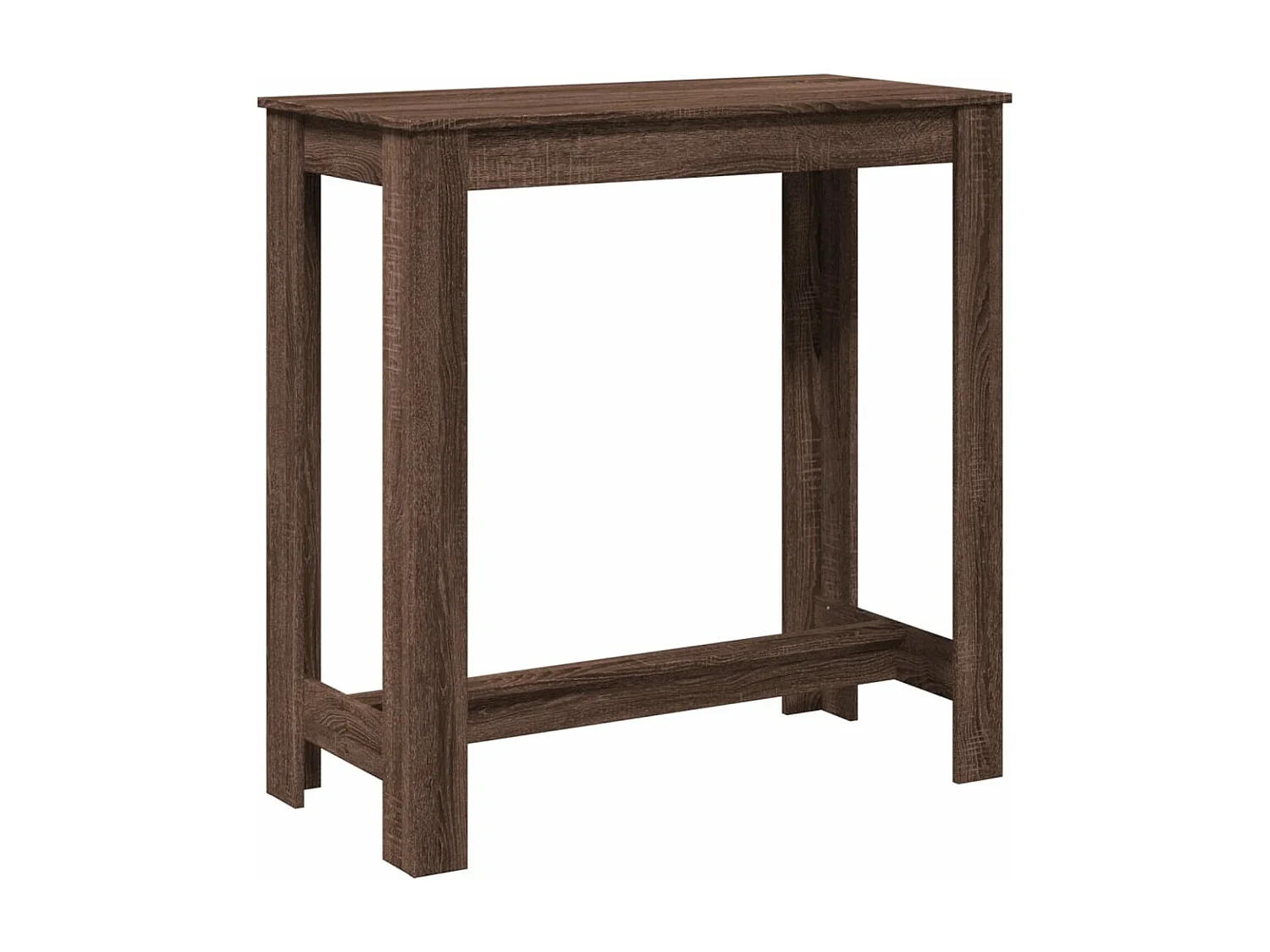 Mesa alta de bar madera ingeniería marrón roble 102x50x103,5 cm