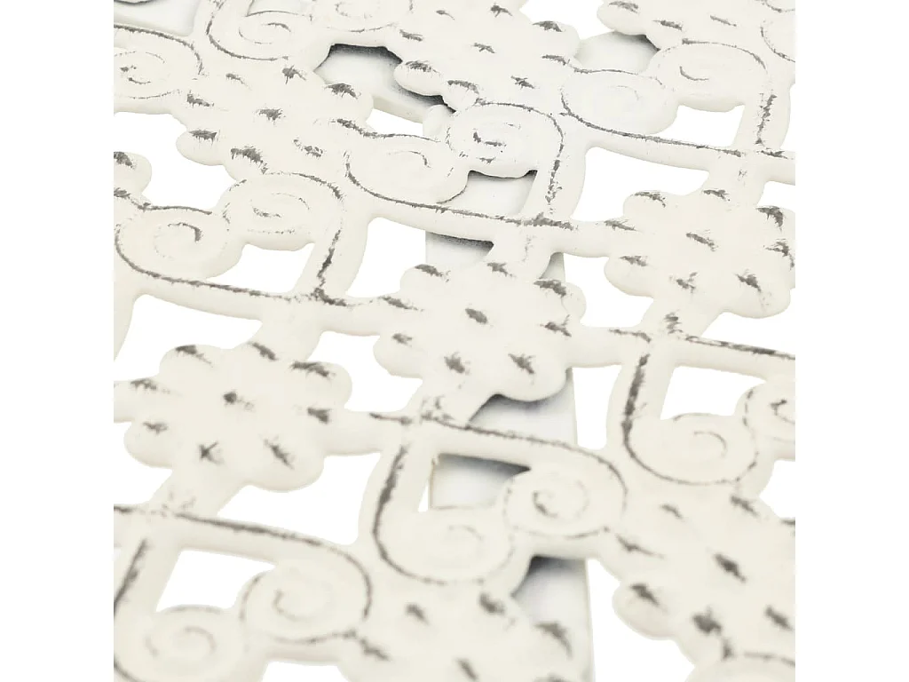 Bistrotafel vintage stijl rond 40x70 cm metaal wit