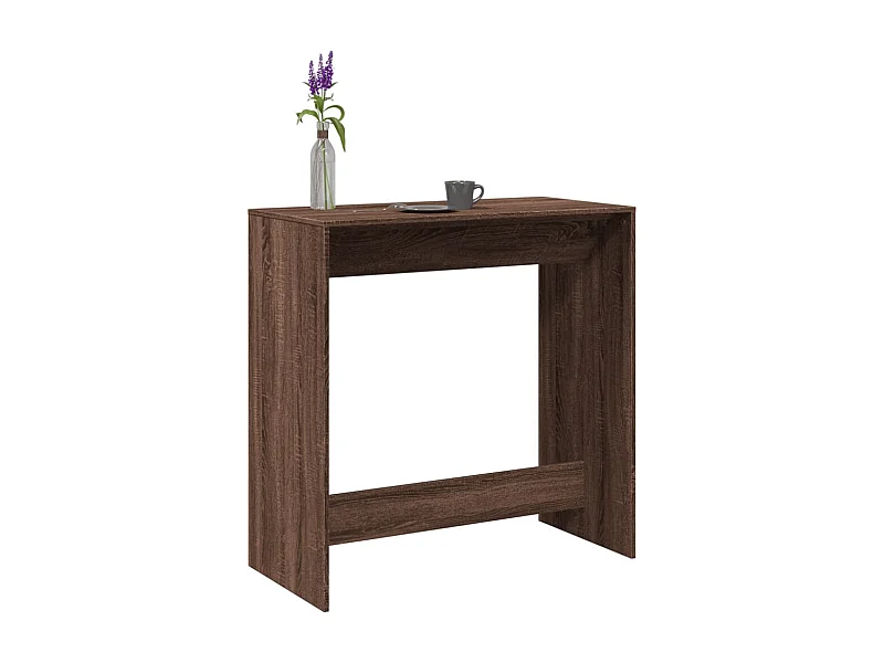 Table de bar chêne marron 102x50x103,5 cm bois d'ingénierie
