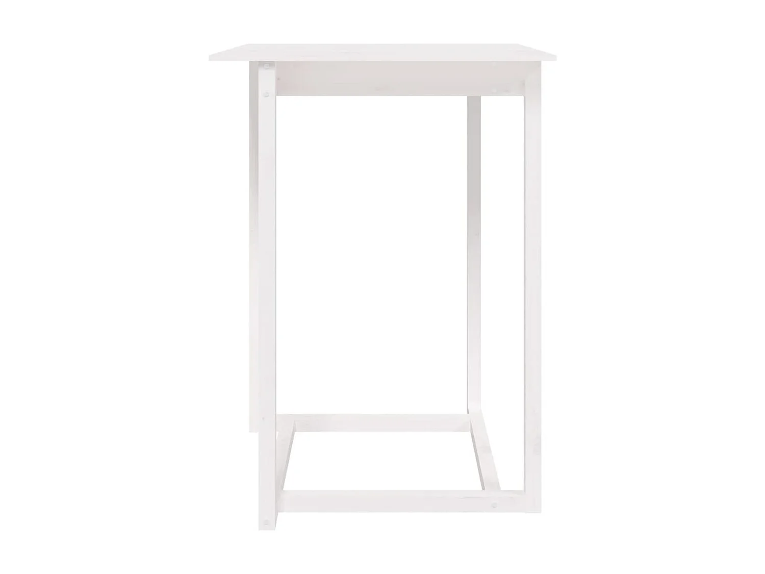 Bartafel 80x80x110 cm massief grenenhout wit