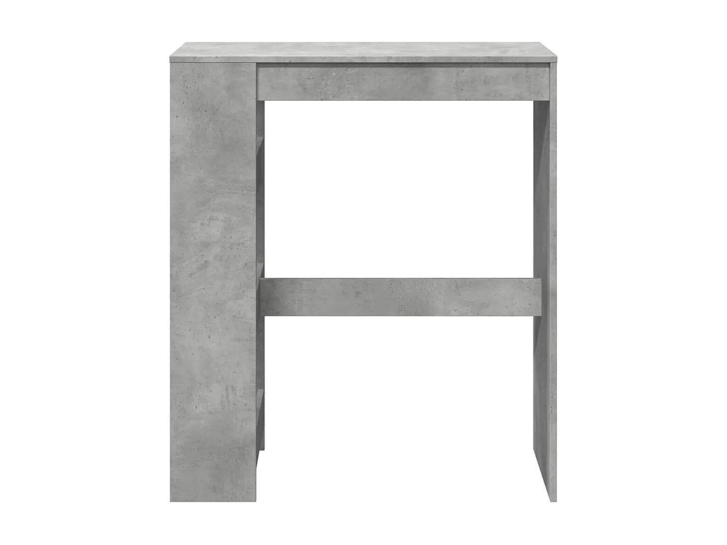 Table de bar avec étagères gris béton bois d'ingénierie