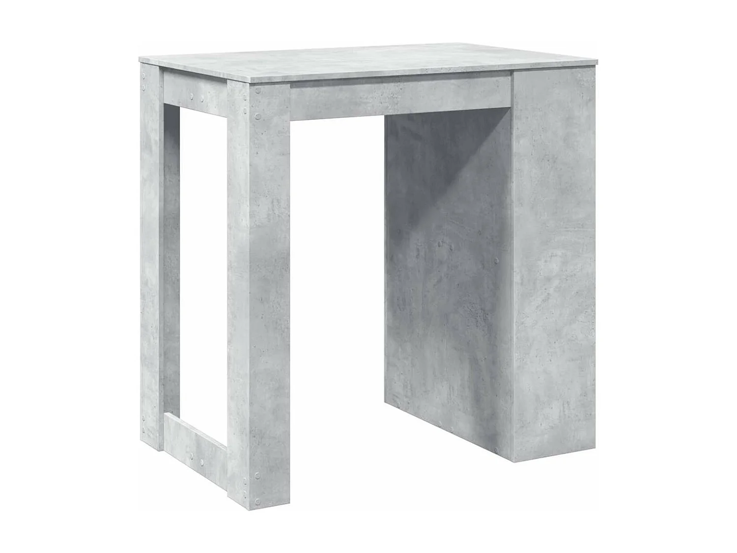 Table de bar gris béton 102x70x103,5 cm bois d'ingénierie